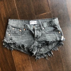 One x one teaspoon denim shorts